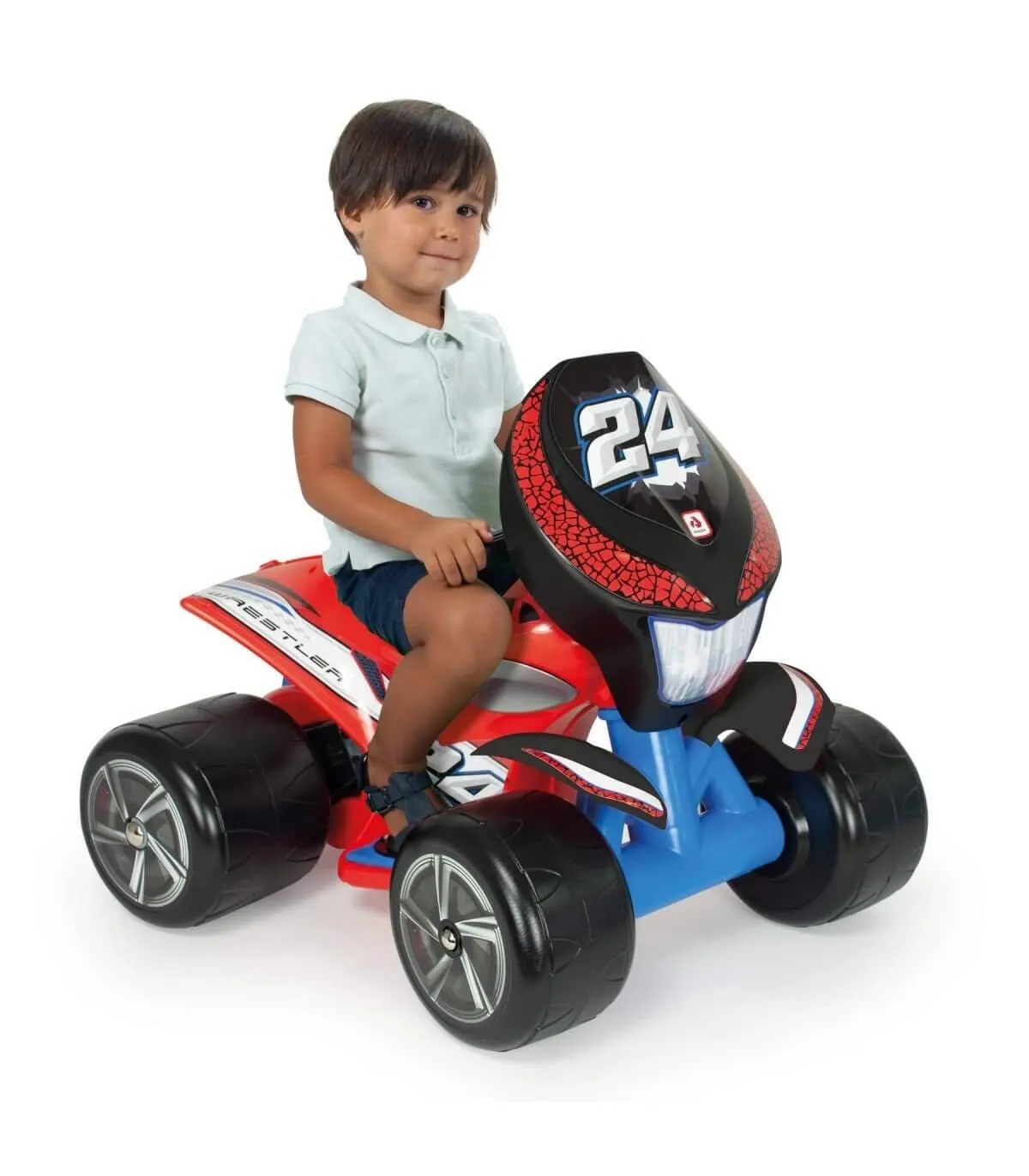 KidsVIP Kids Ride on Quad Wrestler Edition Injusa 6V Battery Powered Electric ATV Riding Toy