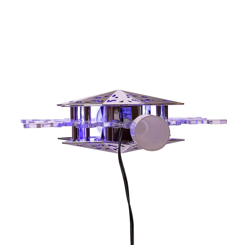 Kurt Adler 9-Inch Blue and White LED Rotating Snowflake Treetop