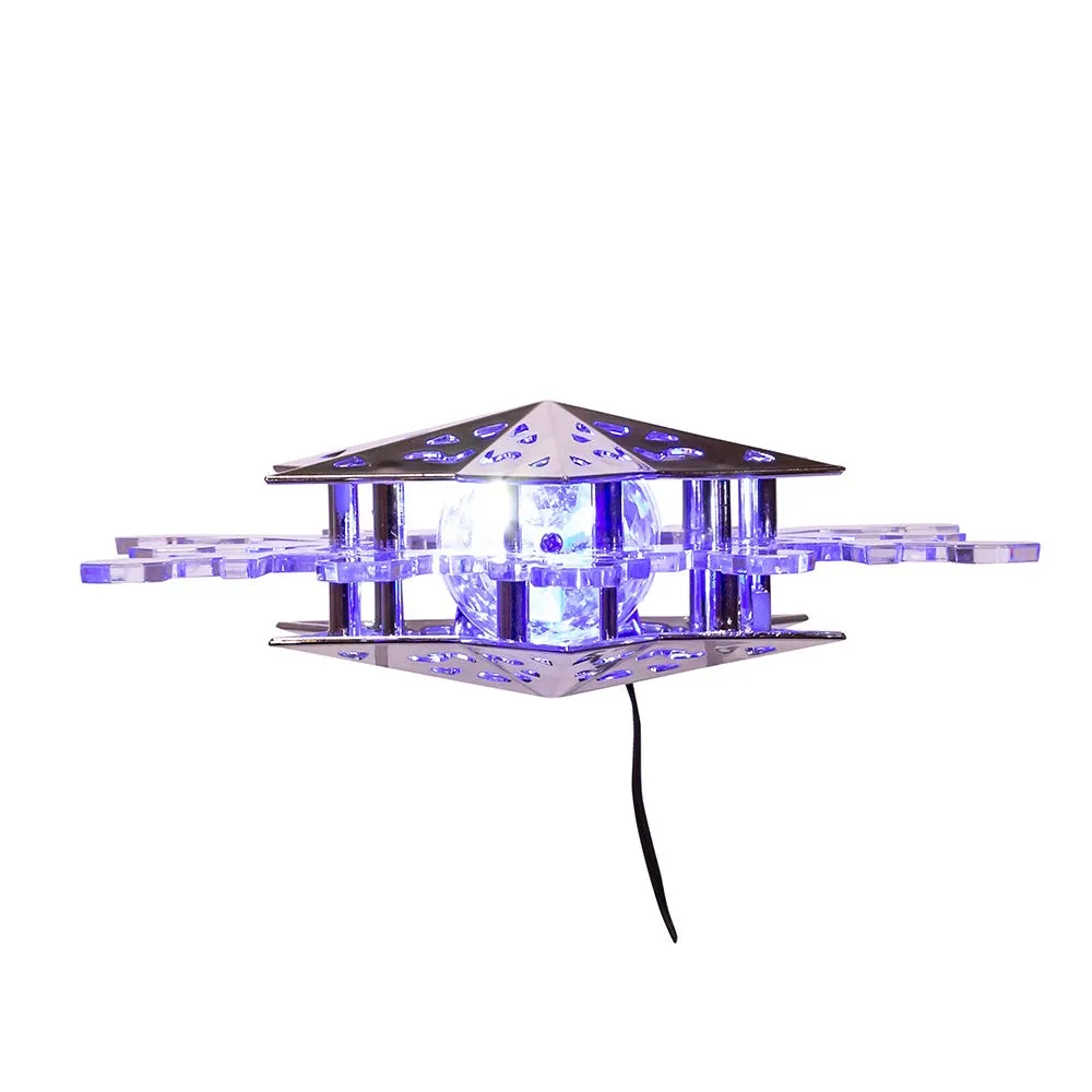 Kurt Adler 9-Inch Blue and White LED Rotating Snowflake Treetop