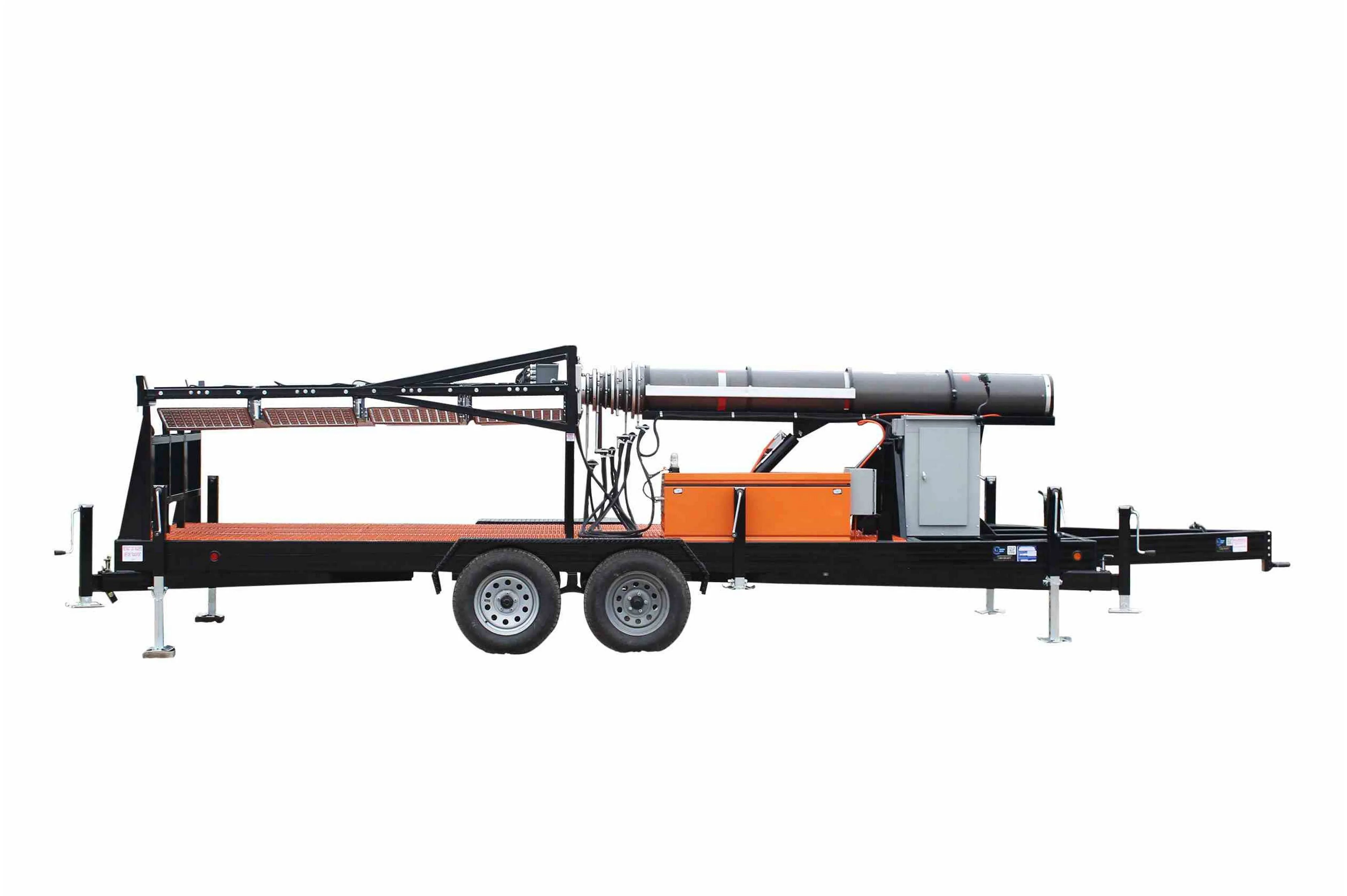 Larson Electronics 50' Pneumatic Megatower™ - 21' Trailer - Extends 22-58' - (16) 480W LED Lights