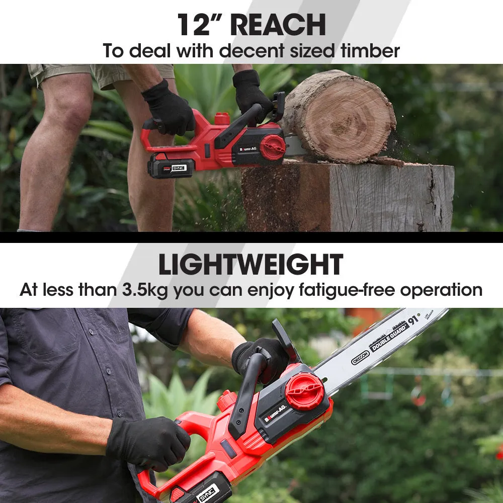 Lightweight 20V Cordless Chainsaw 12" OREGON® Bar Baumr-AG