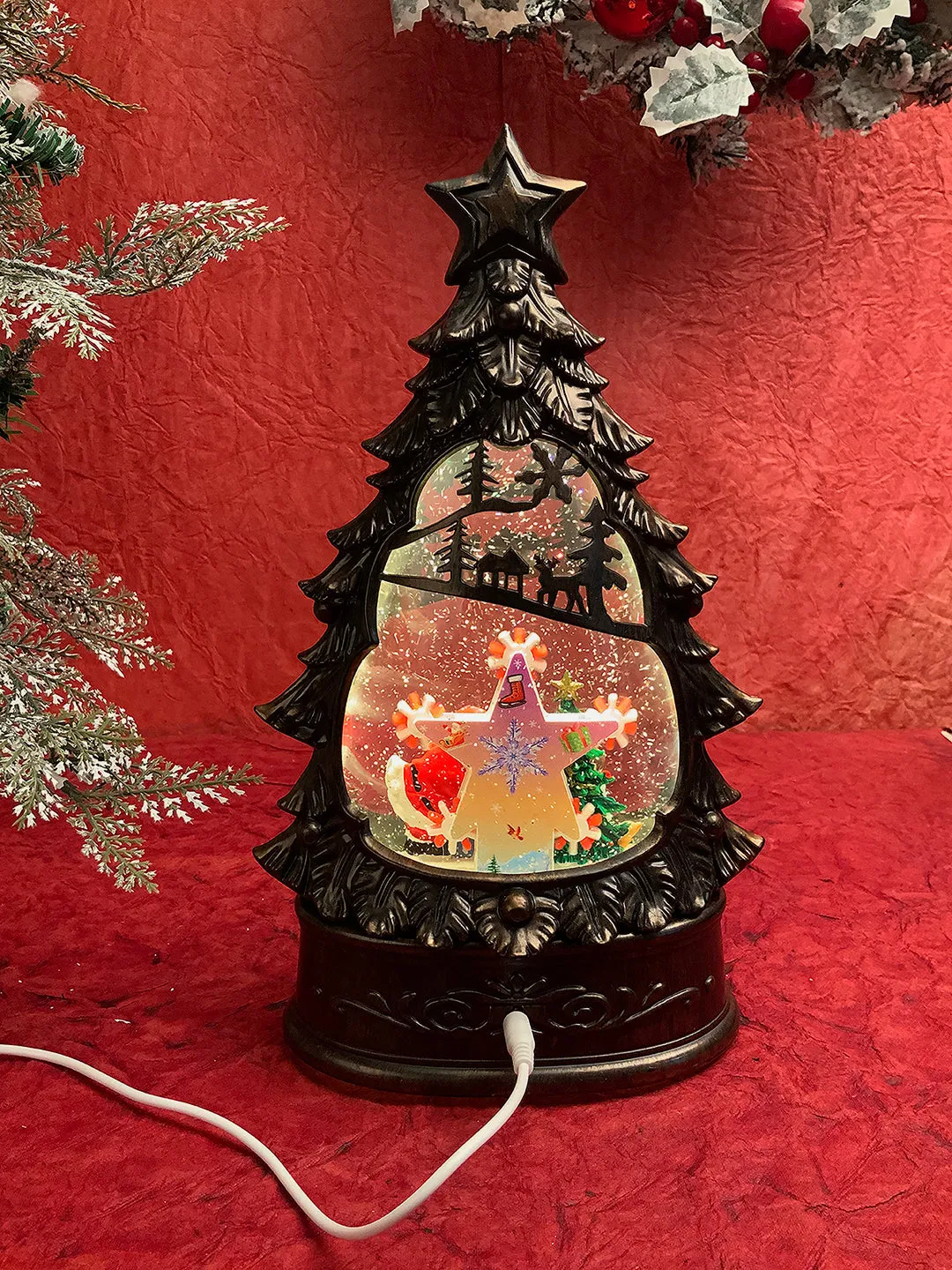 Little Surprise Box ,Musical Glitter Water Light, Christmas  Snow Lantern