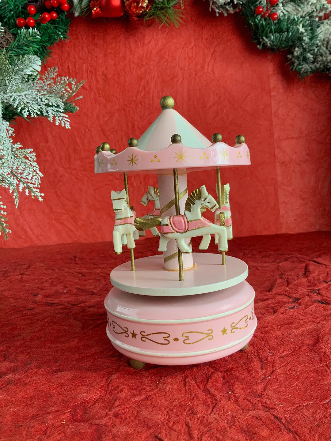 Little Surprise Box Rotating Carousel Wind up Musical Box Home Décor