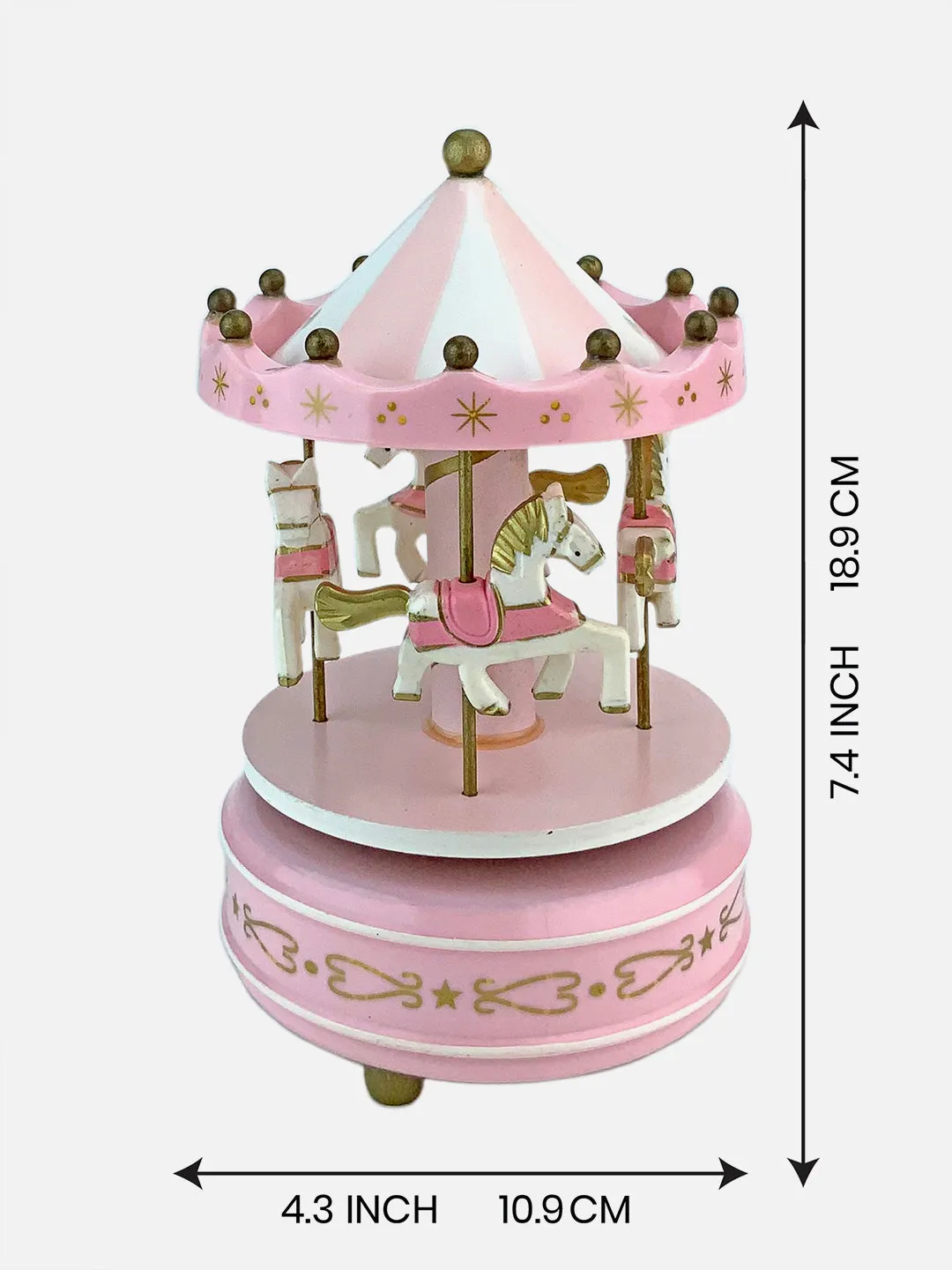 Little Surprise Box Rotating Carousel Wind up Musical Box Home Décor