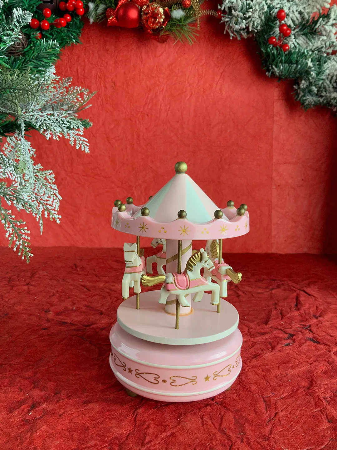 Little Surprise Box Rotating Carousel Wind up Musical Box Home Décor