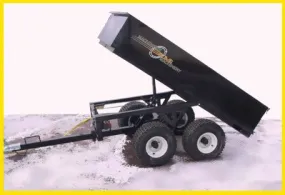 Machinerie AM Inc | Model 1200DT Off Road ATV Dump Trailer Moove By Electric Winch | Loading Surface 42” x 72”