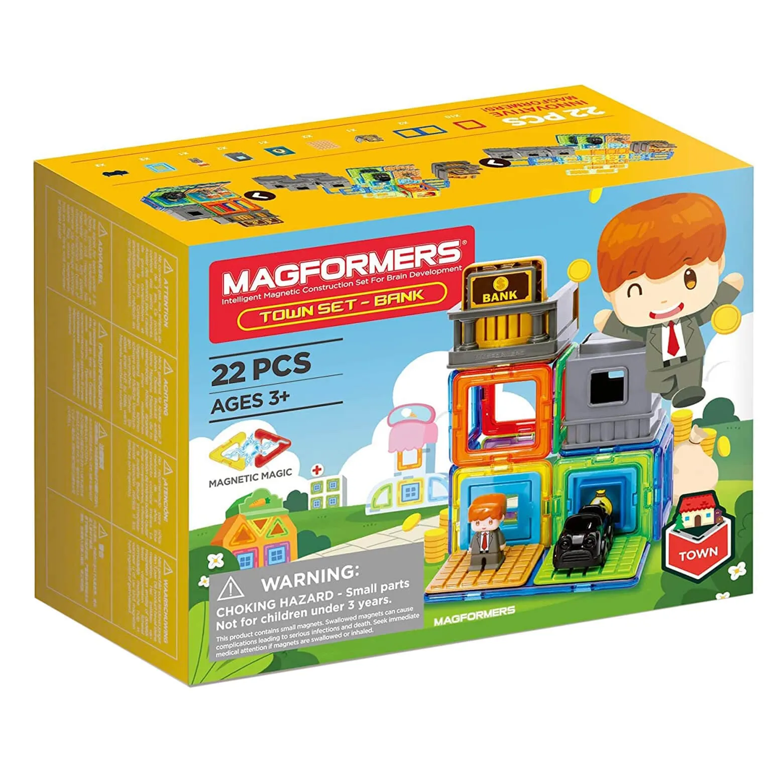 Magformers Town Set Shops Magnetic Construction Kit 22 Pieces