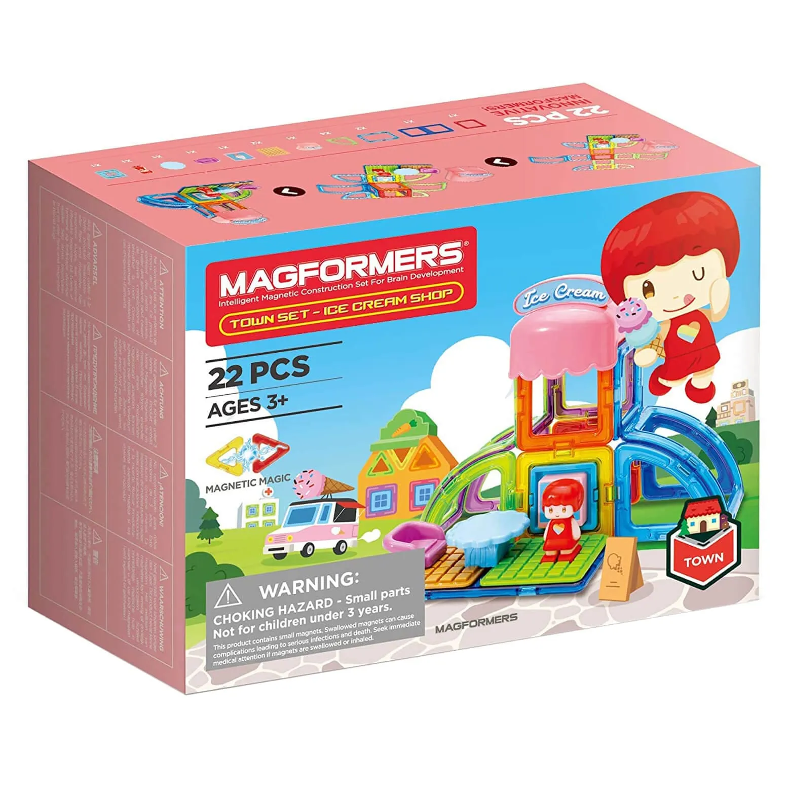 Magformers Town Set Shops Magnetic Construction Kit 22 Pieces