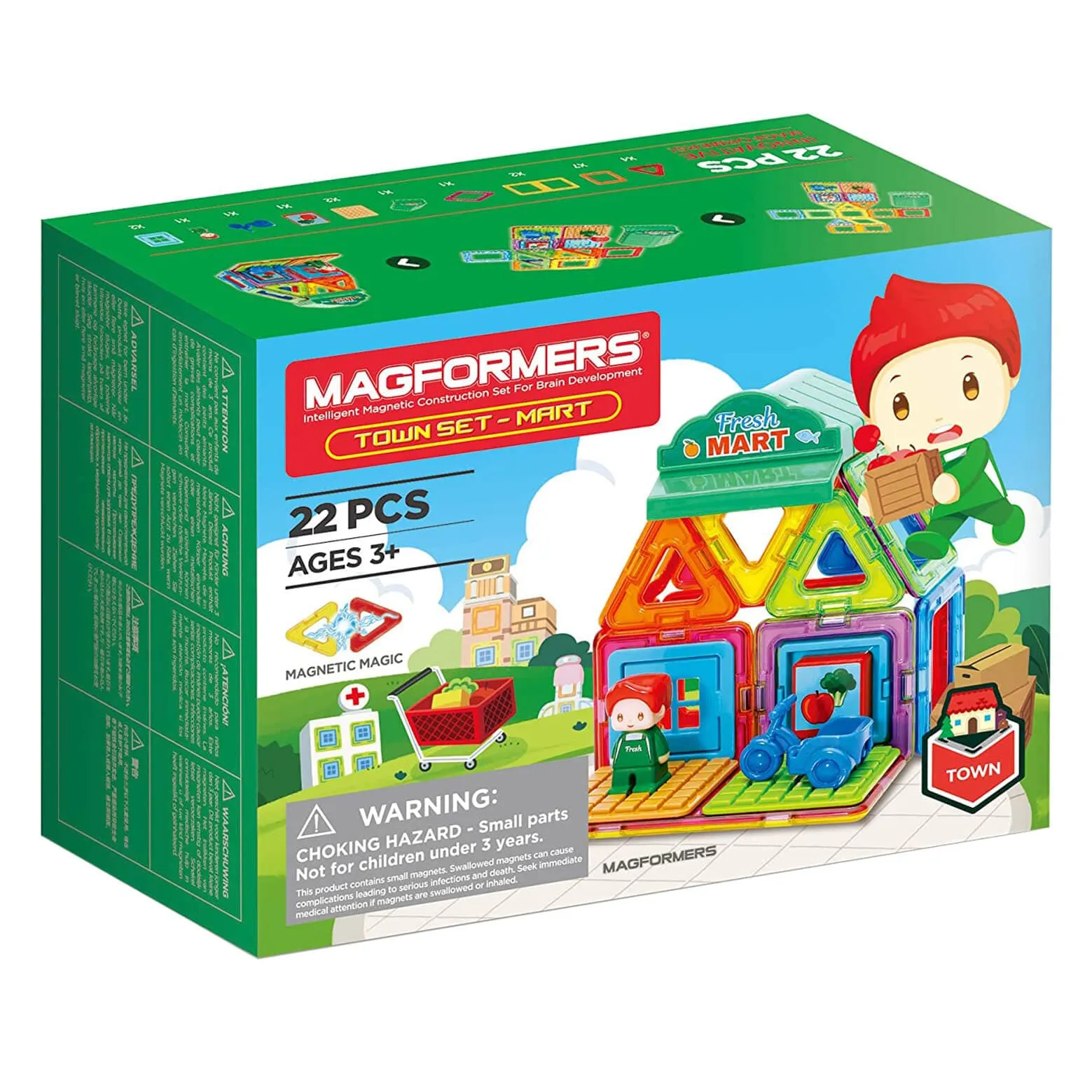 Magformers Town Set Shops Magnetic Construction Kit 22 Pieces