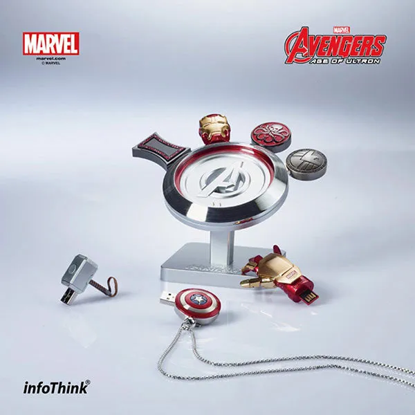 Marvel Avengers Ironman Arc Reactor USB Power Bank 5000mAh with Hub