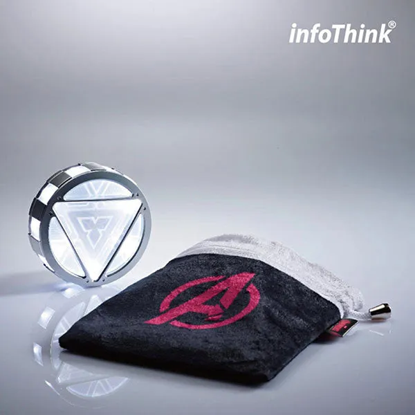 Marvel Avengers Ironman Arc Reactor USB Power Bank 5000mAh with Hub