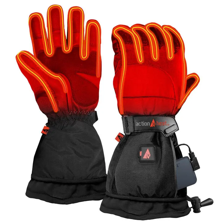 Men's 5V Battery Heated Snow Gloves - Black