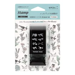 Midori Paintable Rotating Stamp Dial - Flower & Bird