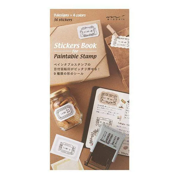 Midori Stickers Book For Paintable Stamp - Natural Colors