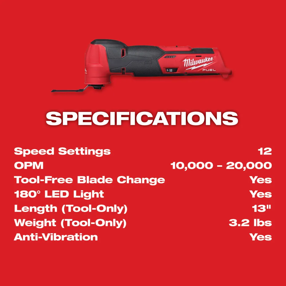 Milwaukee M12 Fuel Oscillating Multi-Tool