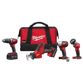 Milwaukee M18 Cordless Lithium-Ion 4-Tool Combo Kit