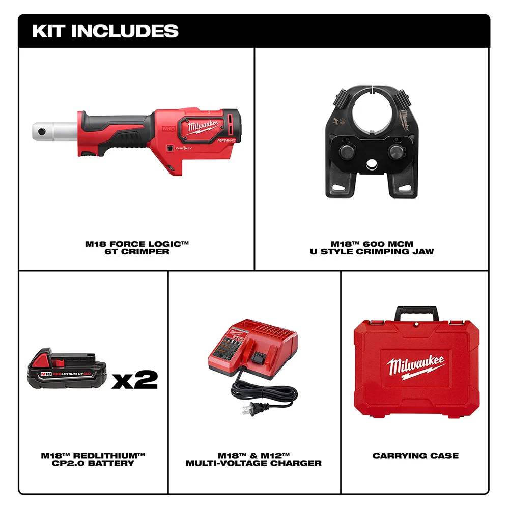 Milwaukee M18 Force Logic 600 Mcm Crimper