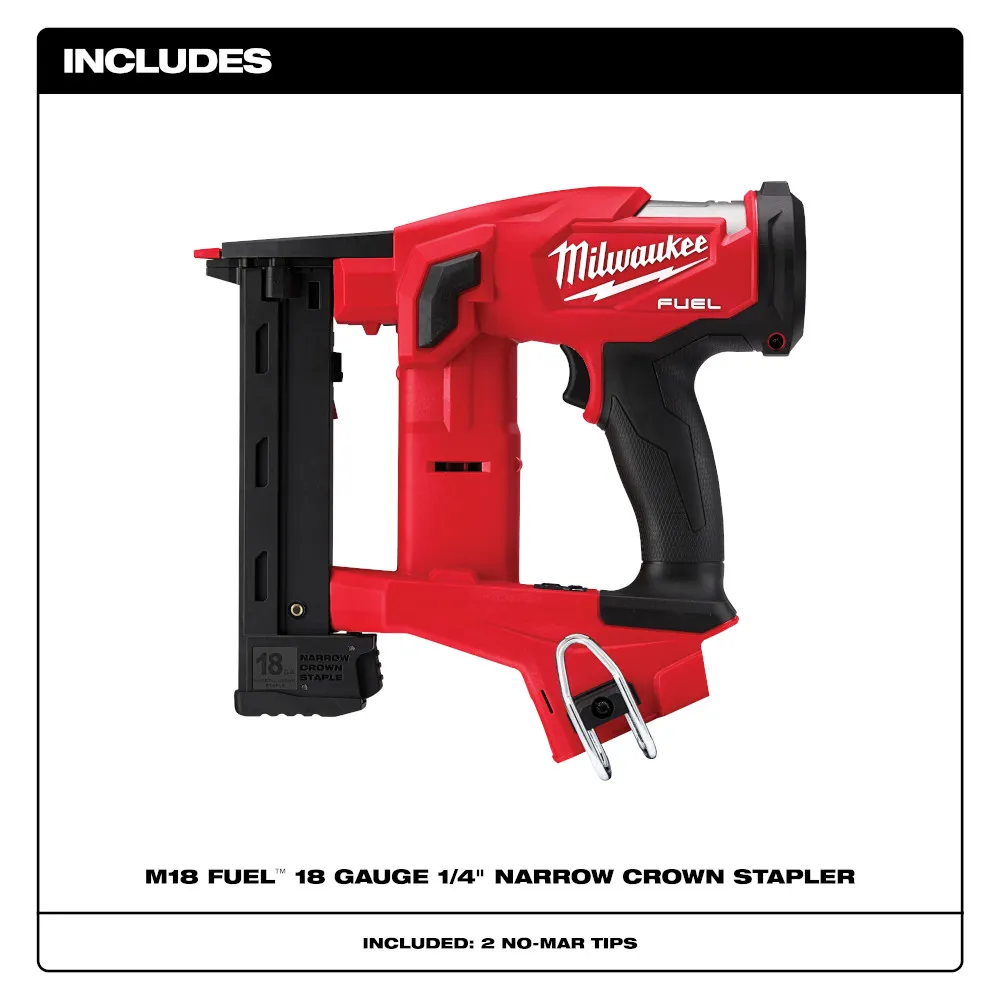 Milwaukee M18 Fuel 18 Gauge 1/4" Narrow Crown Stapler