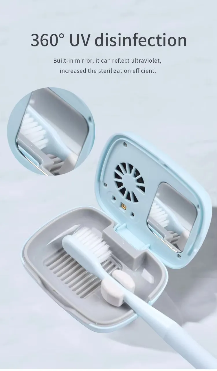 Mini UVC Toothbrush Sterilizer Box Portable Hygiene Solution for Germ-Free Brushes | STB-021