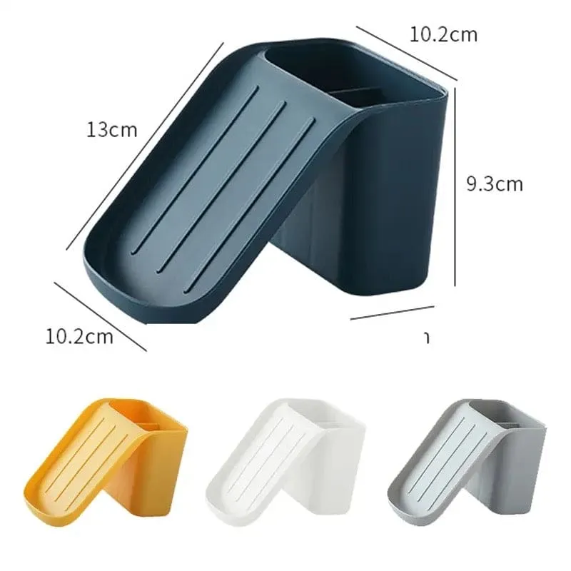 Multifunctional Soap Holder, Self adhesive Holder With Base Suction Cup, Slide Soap Holder