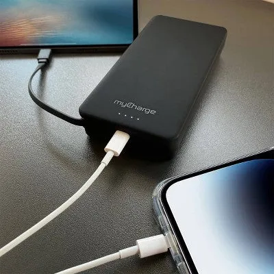 myCharge Amp Prong Max 20000mAh/12W Output Power Bank with Integrated Charging