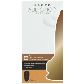 NAKED ADDICTION - CARAMEL - 8" ROTATING & VIBRATING DONG