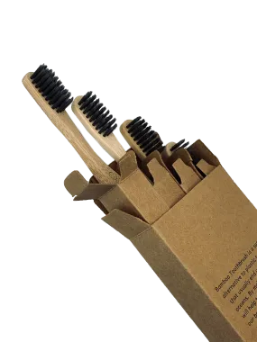 Natural Bamboo Charcoal Toothbrushes - Medium