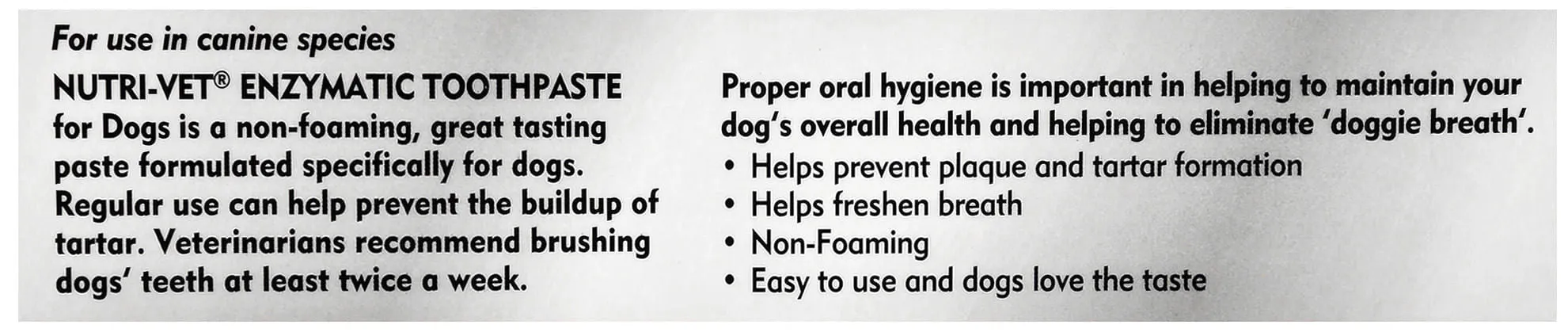 Nutri-Vet Enzymatic Canine Toothpaste