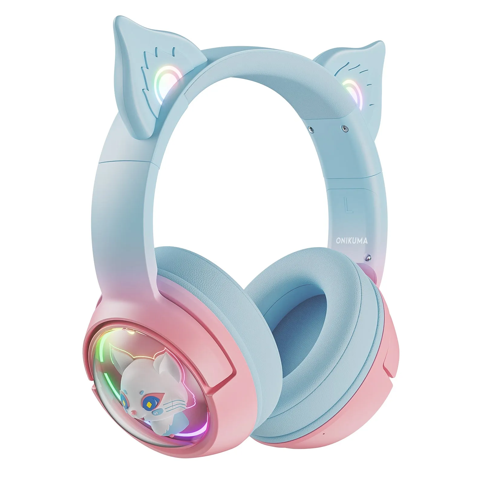 ONIKUMA B5 Gradient 2.4G Wireless Bluetooth Wired 3-mode Linghu Headphones, RGB Switch Headset