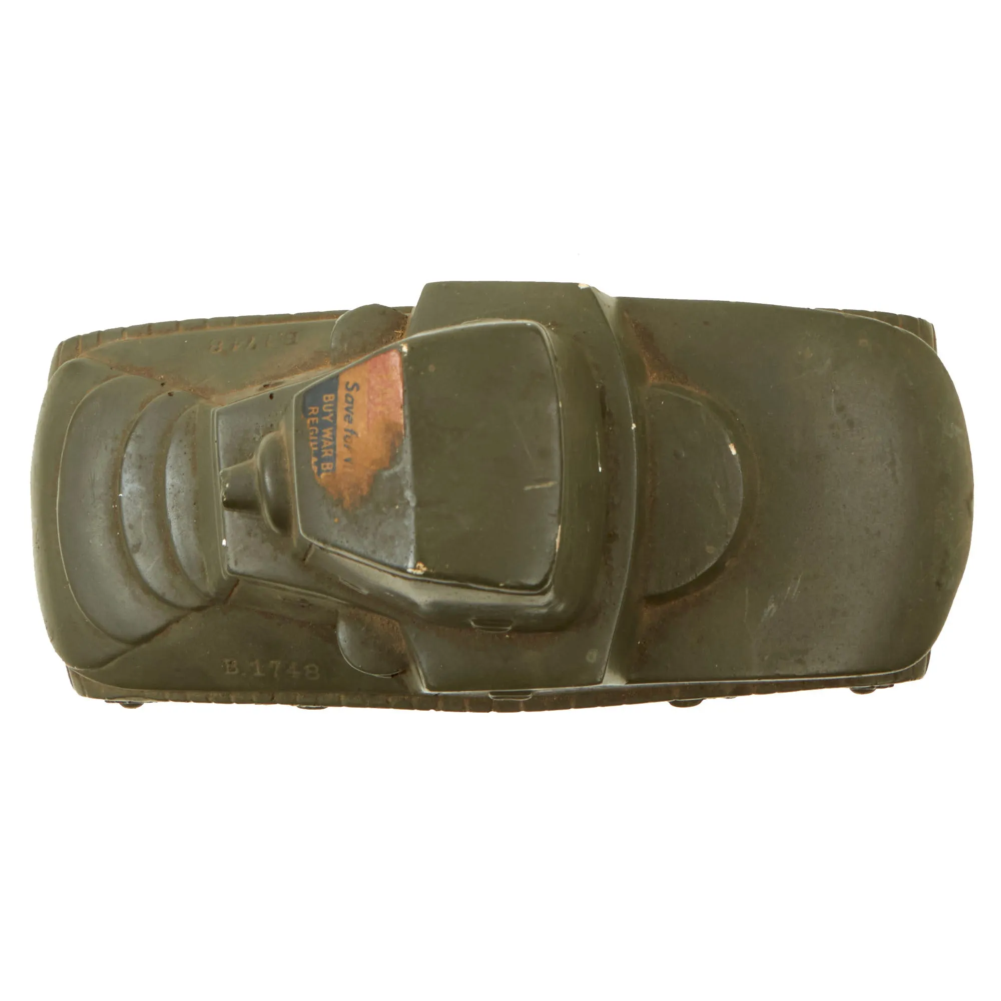 Original U.S. WWII Plaster TANK BANK by the Novelty Manufacturing Company of New York