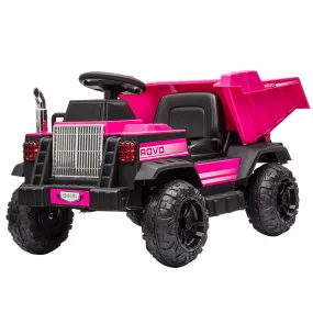 Pink Electric Ride-On Dump Truck with Bluetooth - Rovo Kids