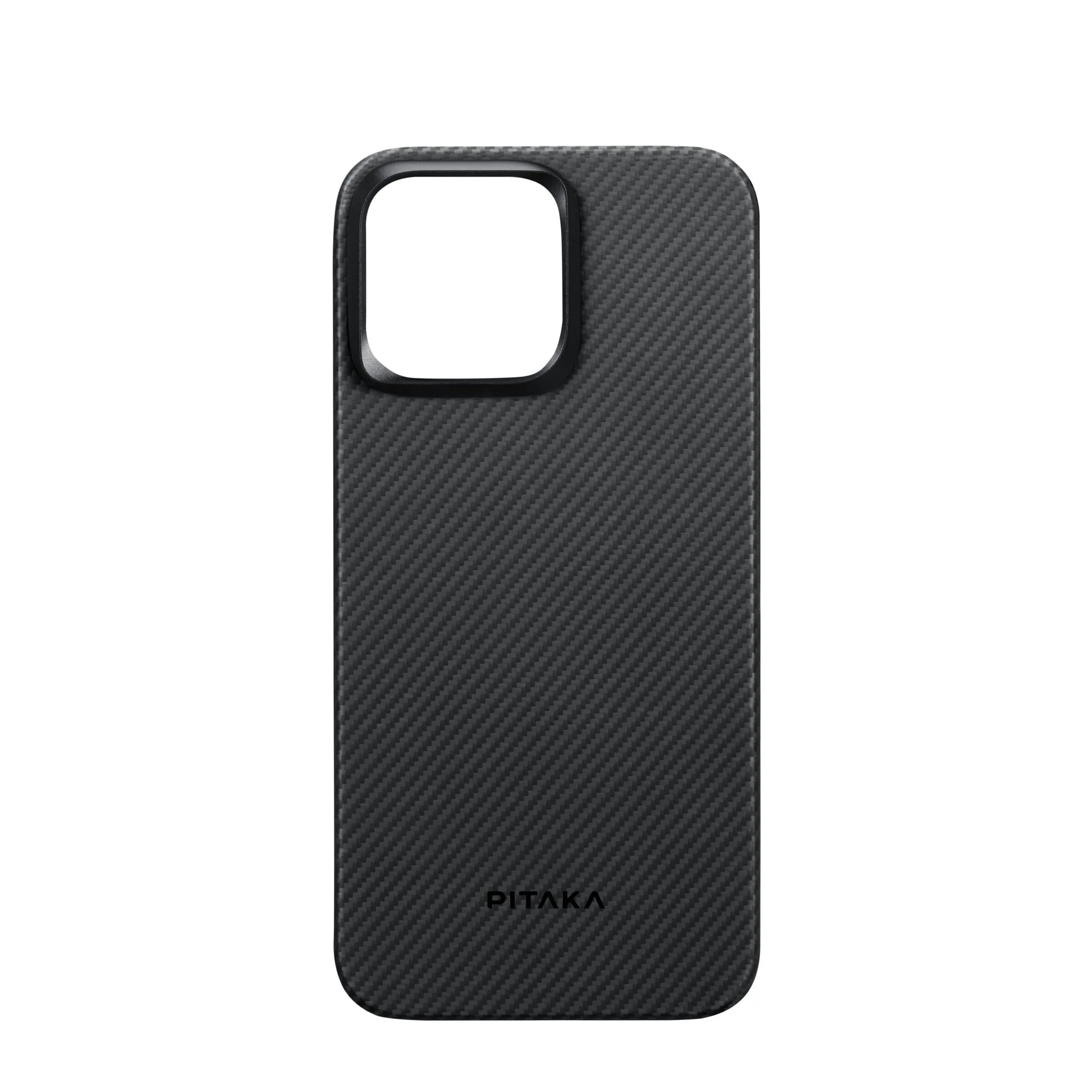 Pitaka - iPhone 15 MagEZ MagSafe Case Aramid Case (KI1501A) - Black / Gray (Carbon)