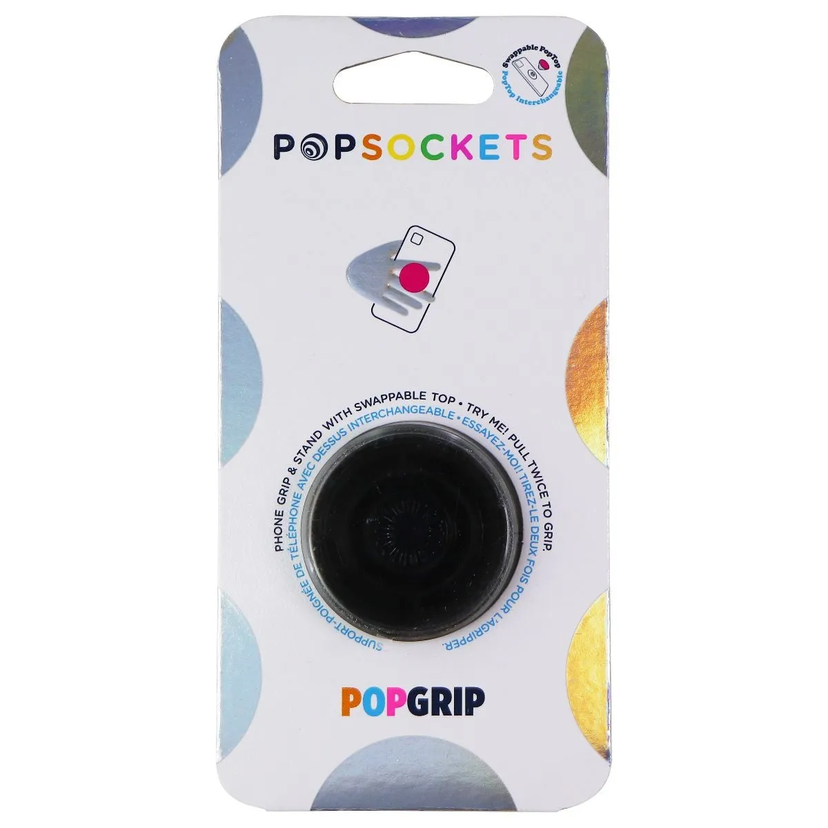 PopSockets Swappable PopGrip Expanding Stand and Grip - Translucent Black Smoke