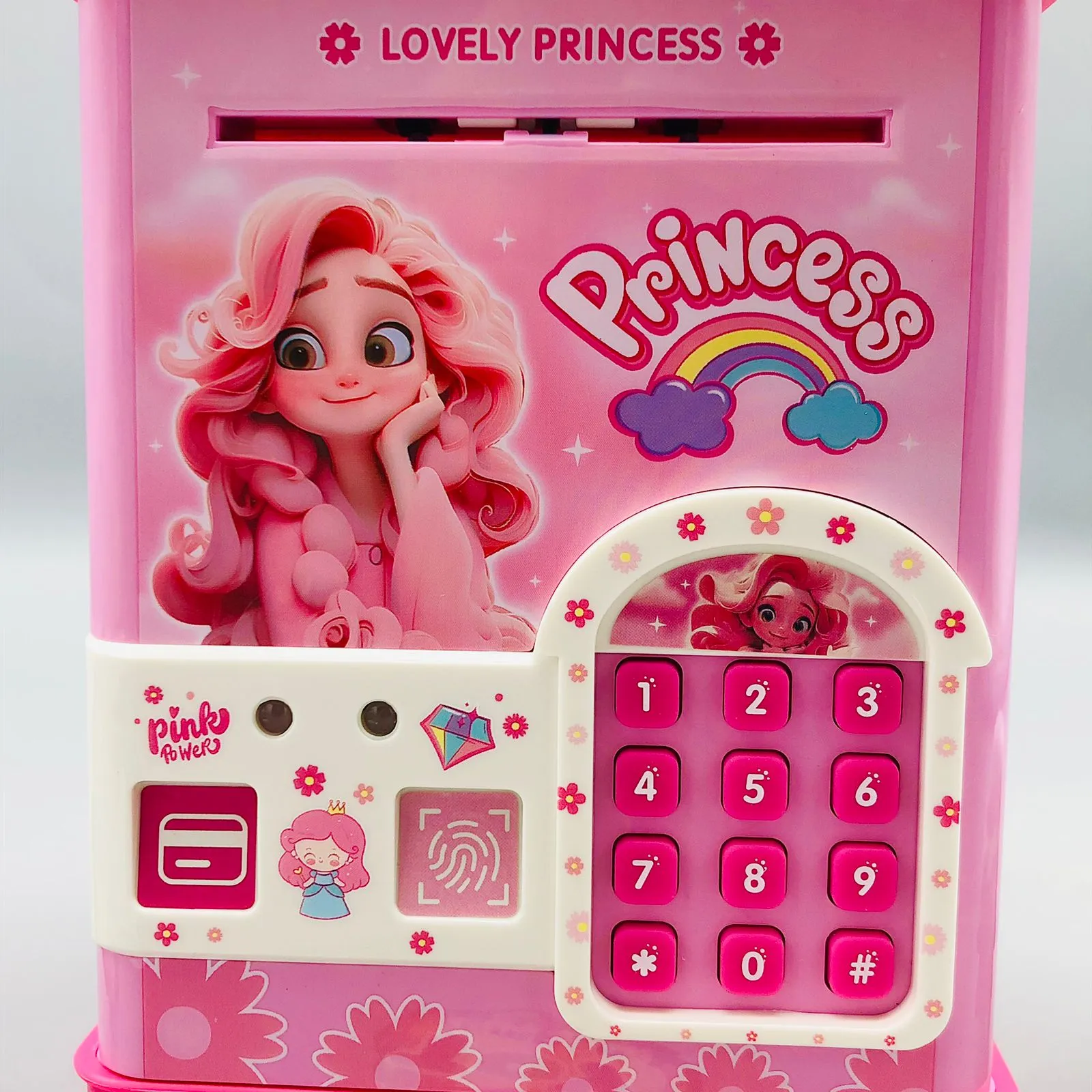 Princess Fingerprint & Swipe Card Unlock Piggy Bank