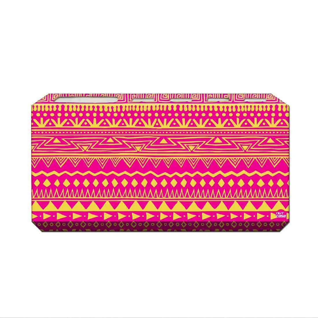 Printed Designer Toothbrush Holder for Bathroom- Aztec Pattern Pink