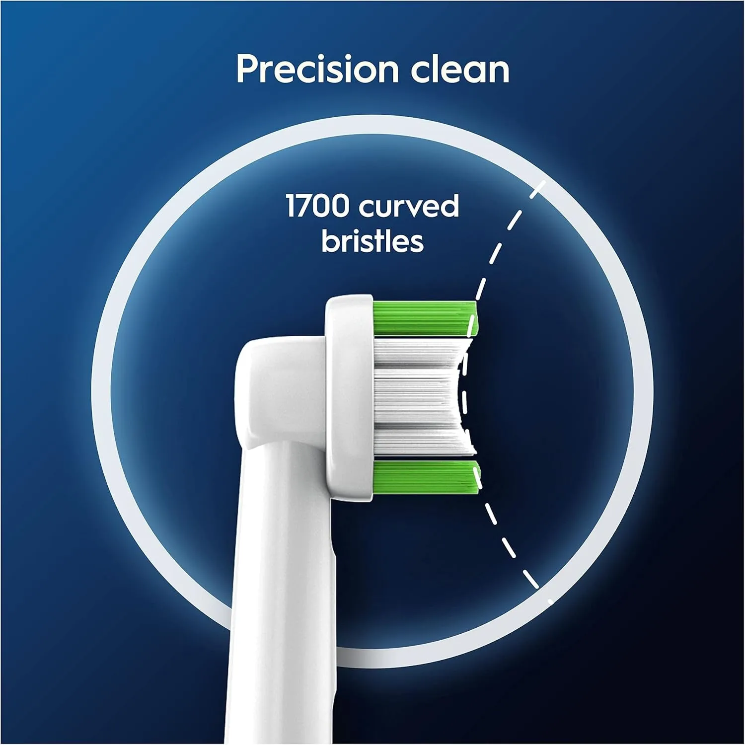 Pro Precision Clean Electric Toothbrush Head, X-Shape And Angled Bristles for Deeper Plaque Removal, Pack of 4 Toothbrush Heads, White