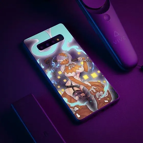 Pumpkin Girl LED Case for Samsung