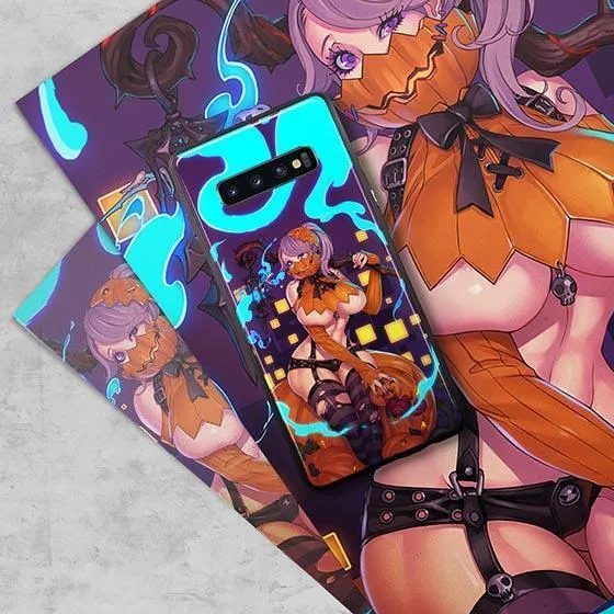 Pumpkin Girl LED Case for Samsung