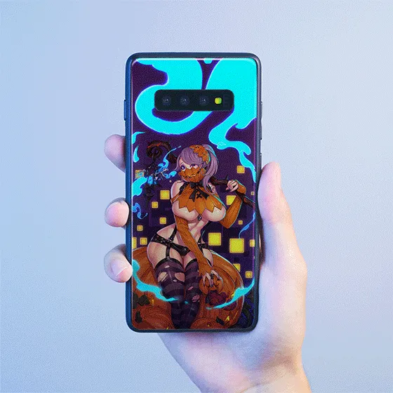 Pumpkin Girl LED Case for Samsung