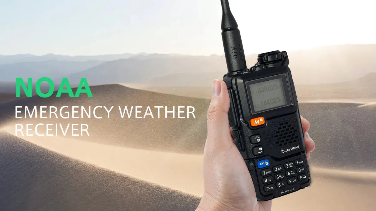 Quansheng UV-5R PLUS Walkie Talkie 5W Air Band Radio  Charge UHF VHF DTMF FM Scrambler NOAA Wireless Frequency Two Way CB Radio