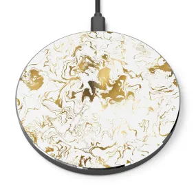 "Gold & White Marble" Wireless Charger