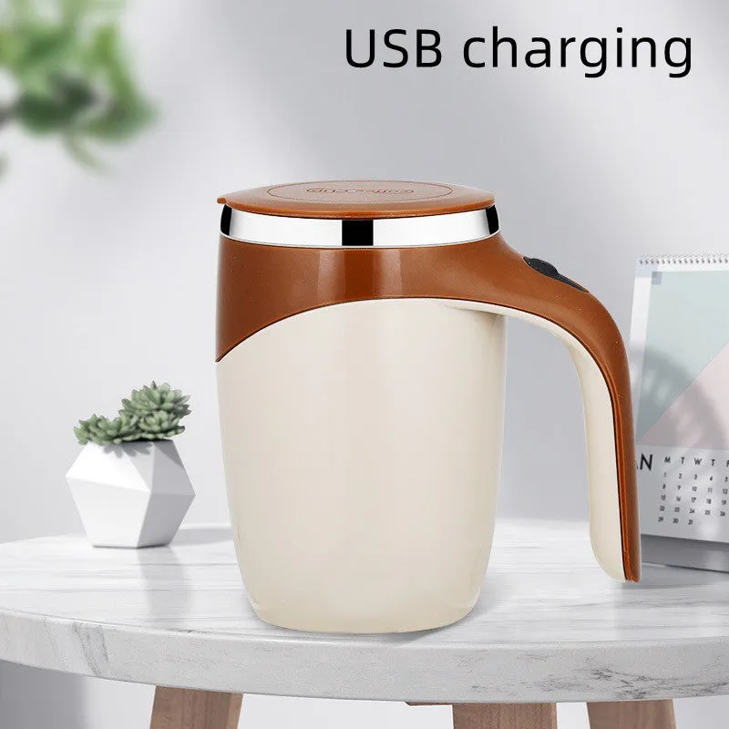 Rechargeable Automatic Stirring Cup – Electric Magnetic Rotating Coffee & Milkshake Cup