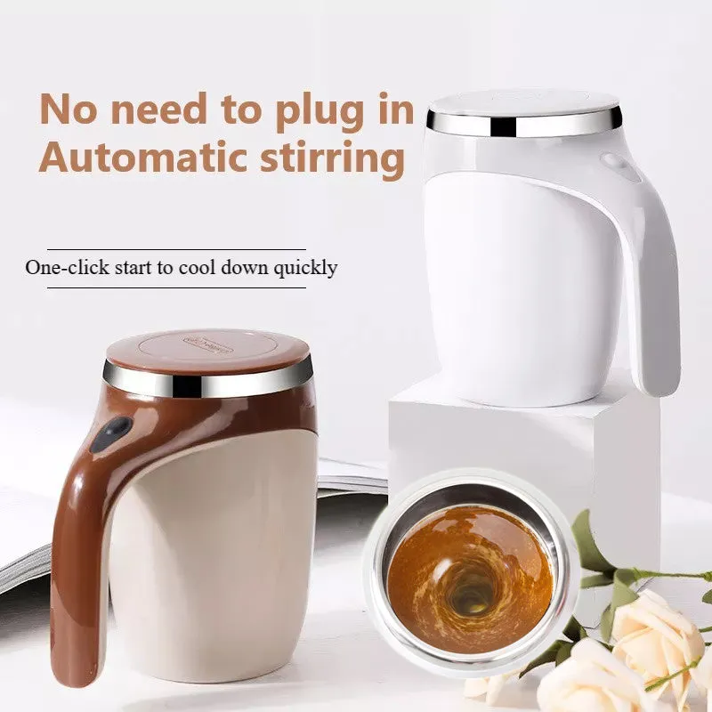 Rechargeable Automatic Stirring Cup – Electric Magnetic Rotating Coffee & Milkshake Cup