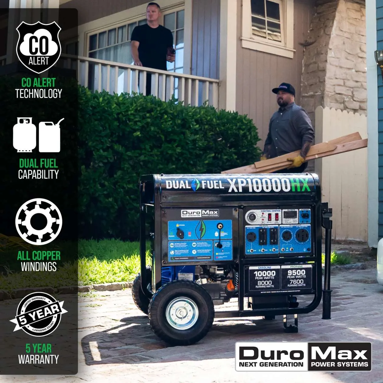 REFURB DuroMax XP10000HX 10,000 Watt 18HP Dual Fuel Portable Generator (Grade A)