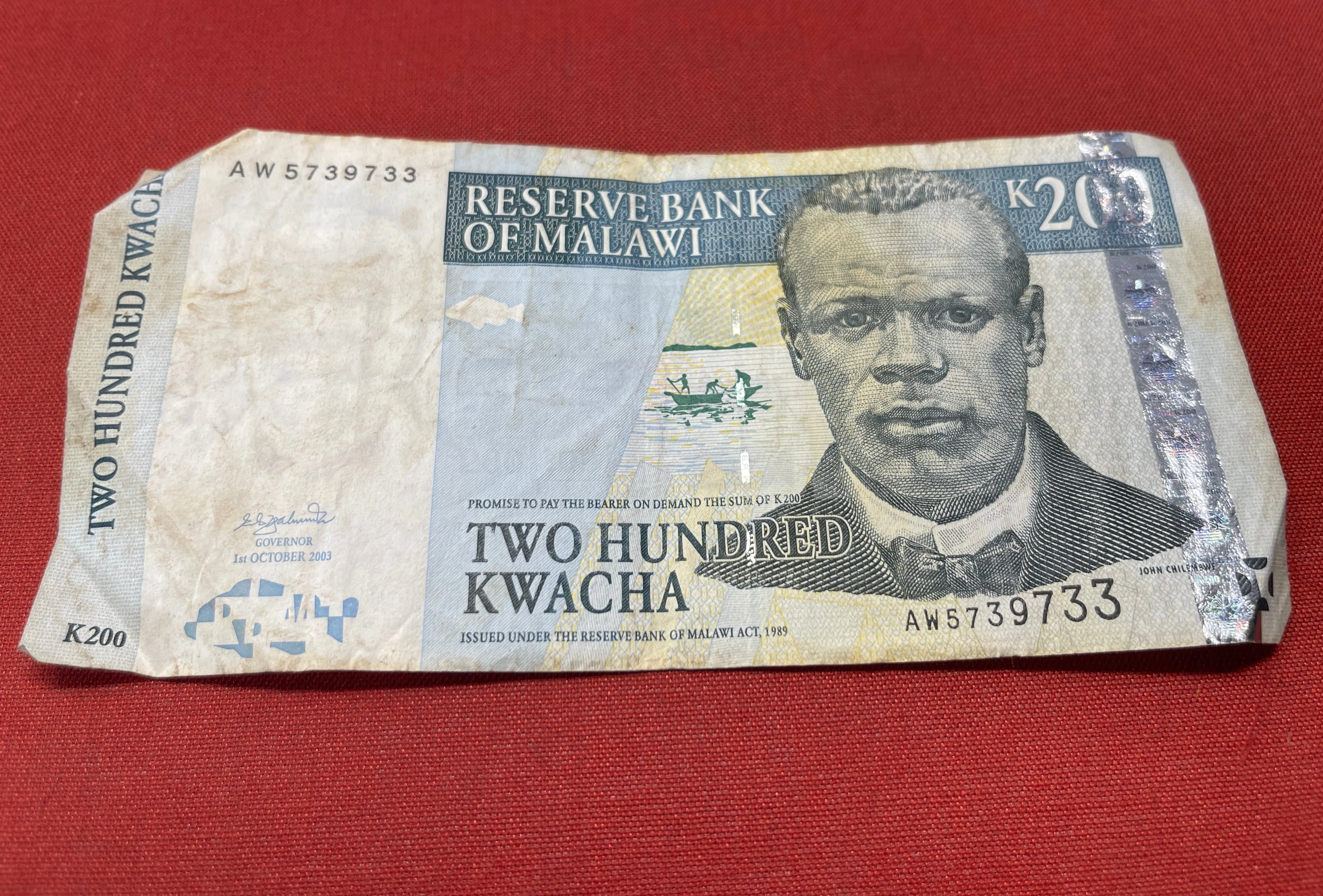 Reserve Bank of Malawi 200 Kwacha