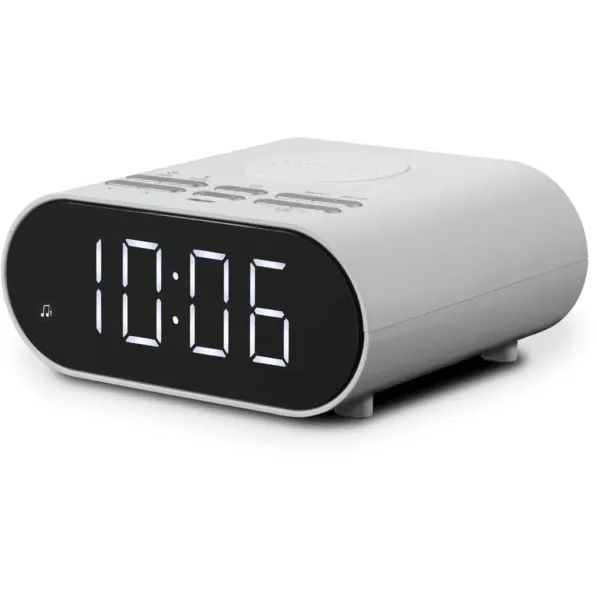 Roberts Ortus Charge FM Alarm Clock Radio With Wireless Charger - White | ORTUS CHARGEWH