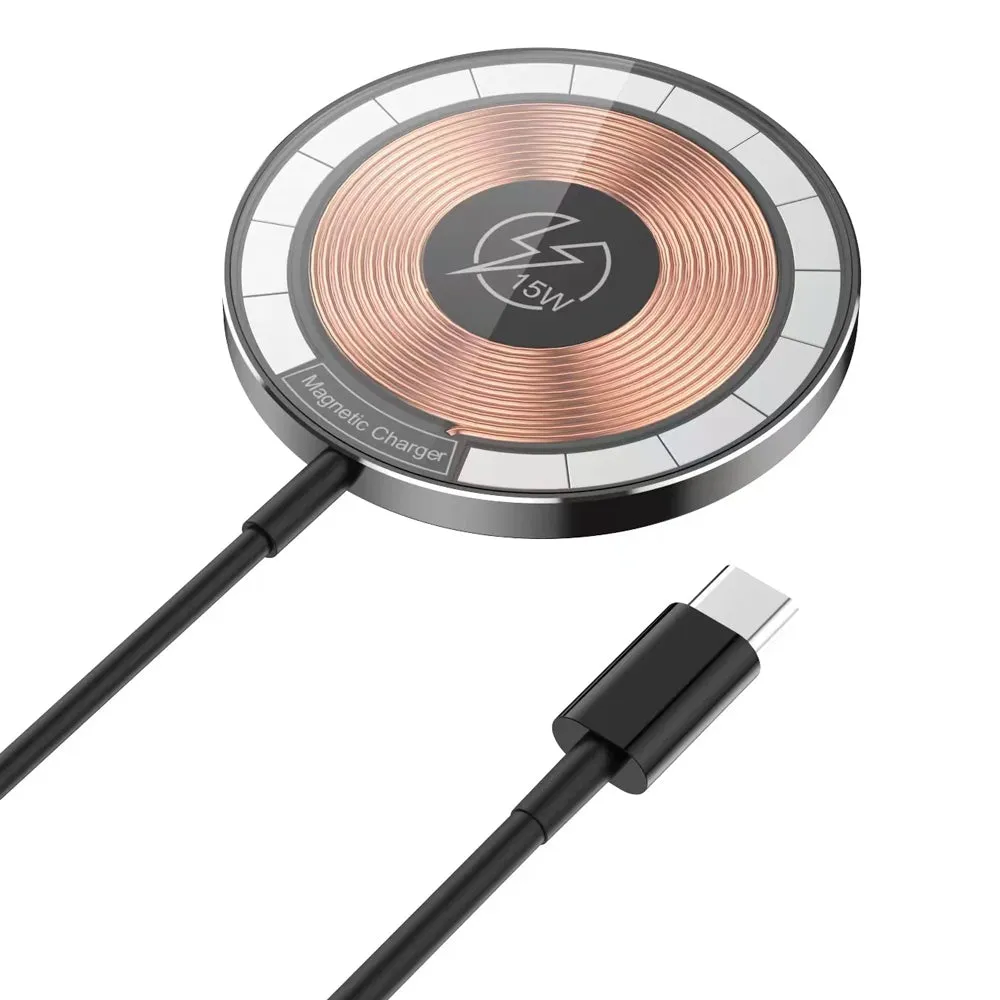 Rockrose 15W MagSafe Magnetic Wireless Charger Magpad Aqua (Black)