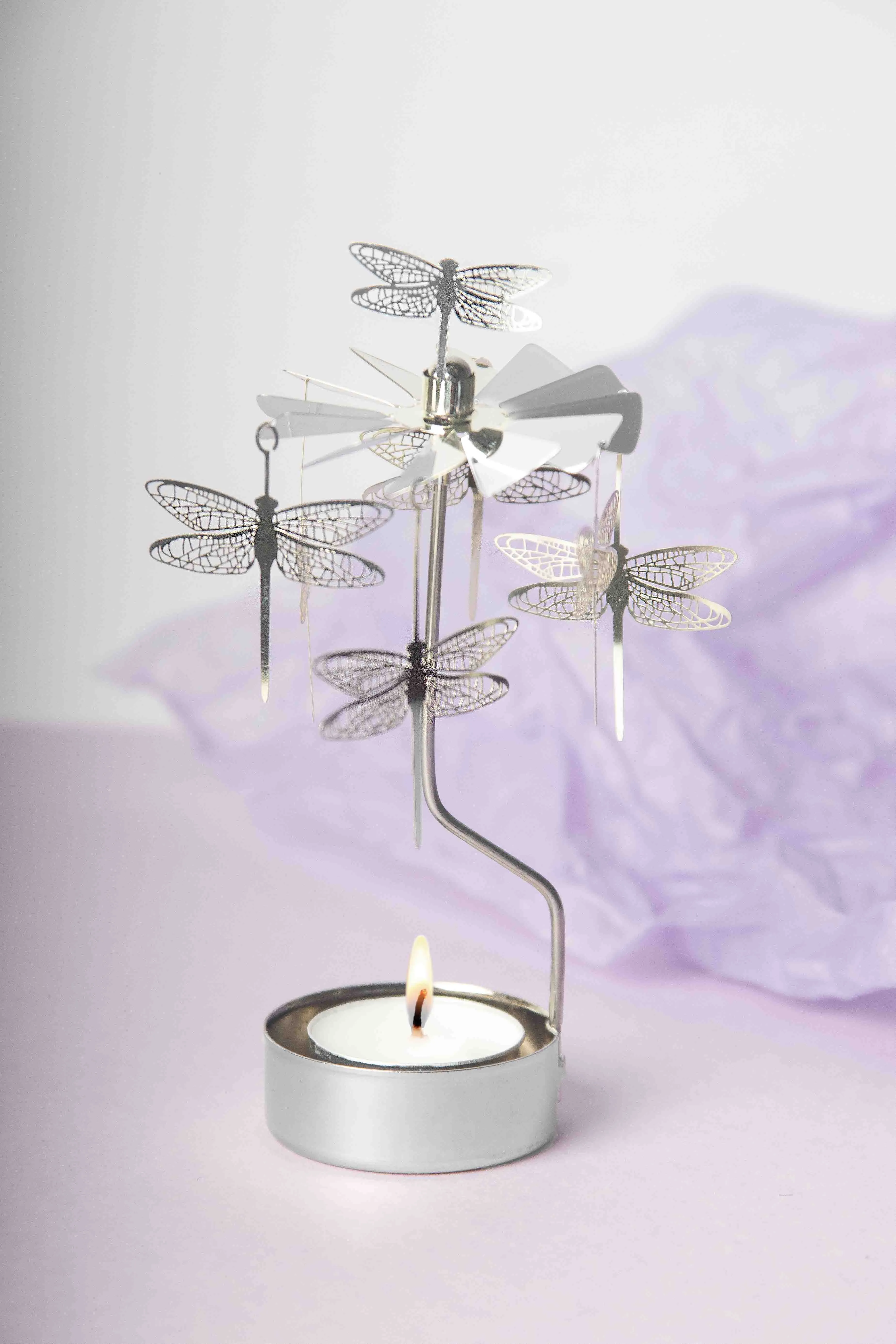 Rotating Candle Holder - Dragonfly