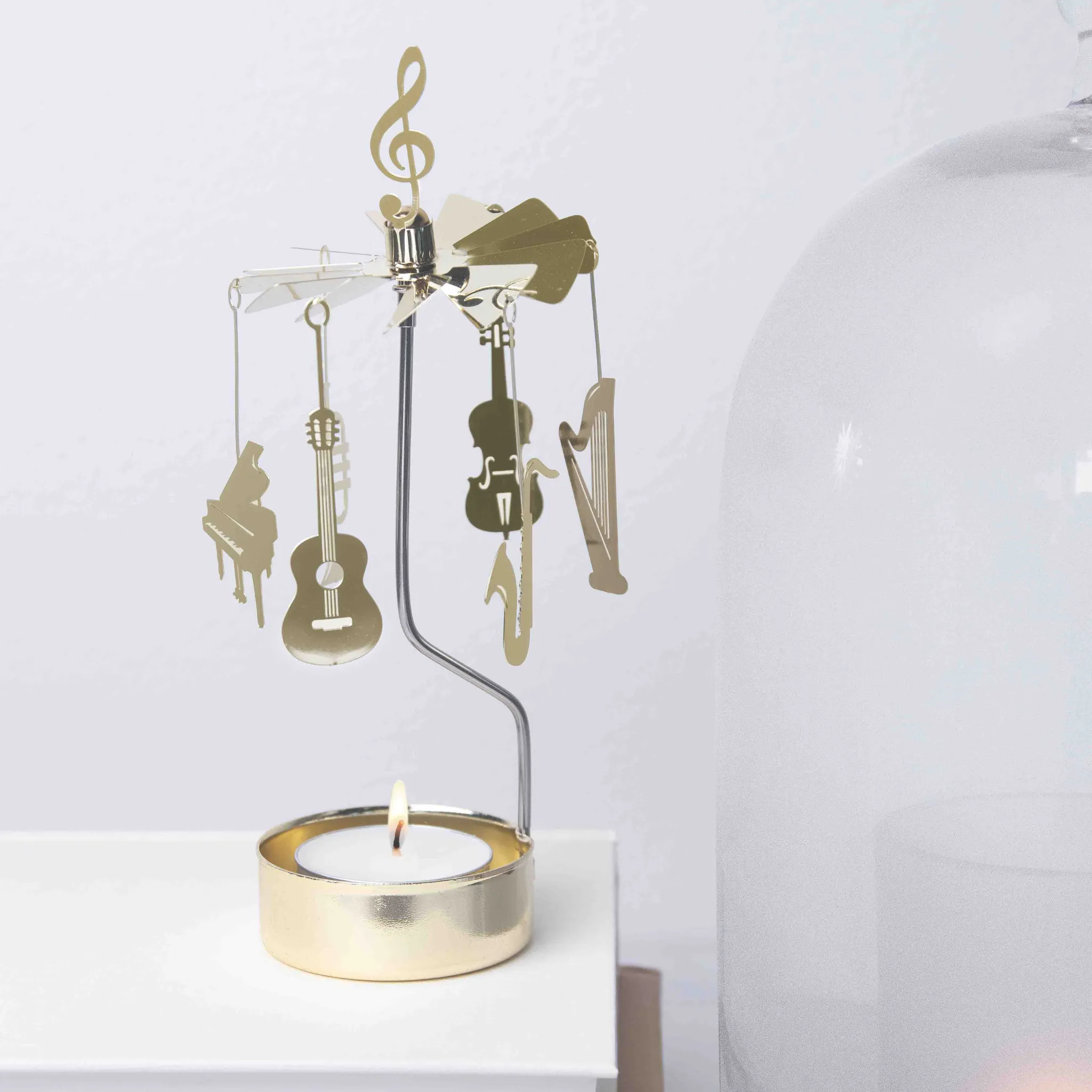 Rotating Candle Holder - Music