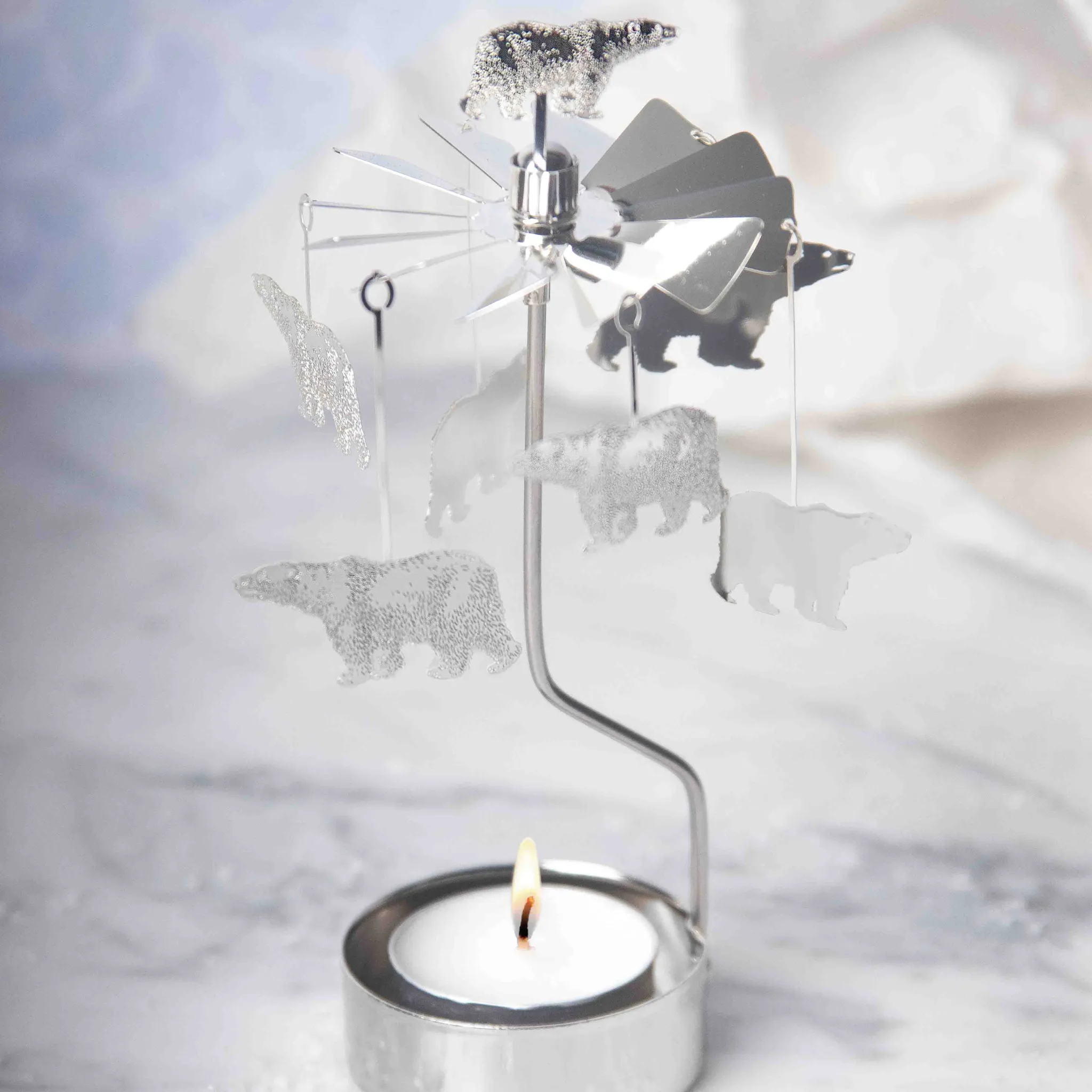 Rotating Candle Holder - Polar Bear